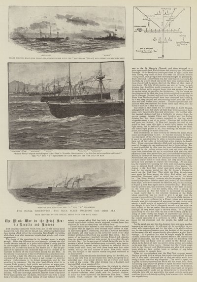 Las Maniobras Navales, la Flota Azul barriendo el Mar de Irlanda de Charles J. Staniland